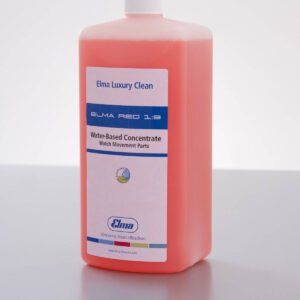 Produit de nettoyage d'horlogerie pendules montres de marque ELMA la proportion avec de l'eau est de 1/9 bouteille de 0.5 litre